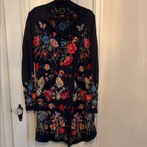 Johnny Was Floral Embroidered Cardigan - Cotton, Sz L